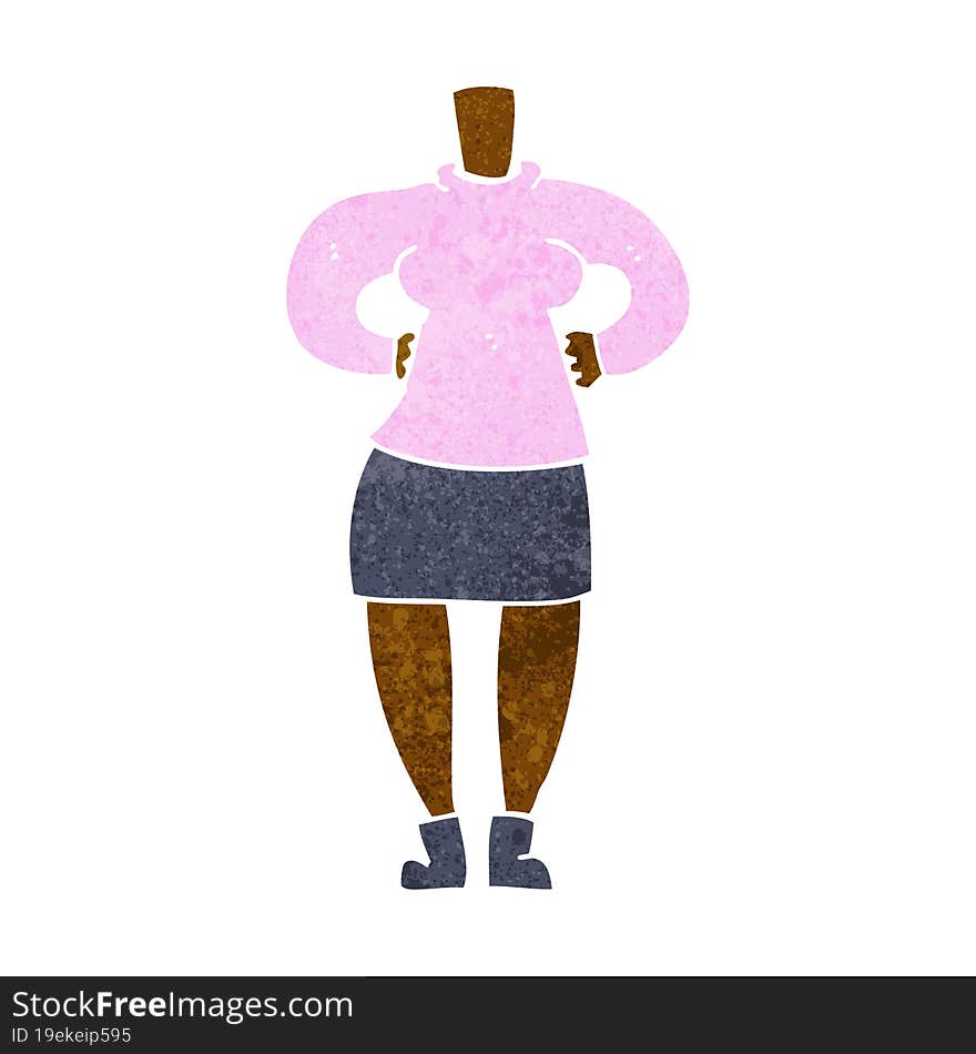 cartoon female body (add photos or mix and match cartoons