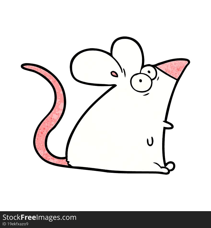 cartoon frightened mouse. cartoon frightened mouse