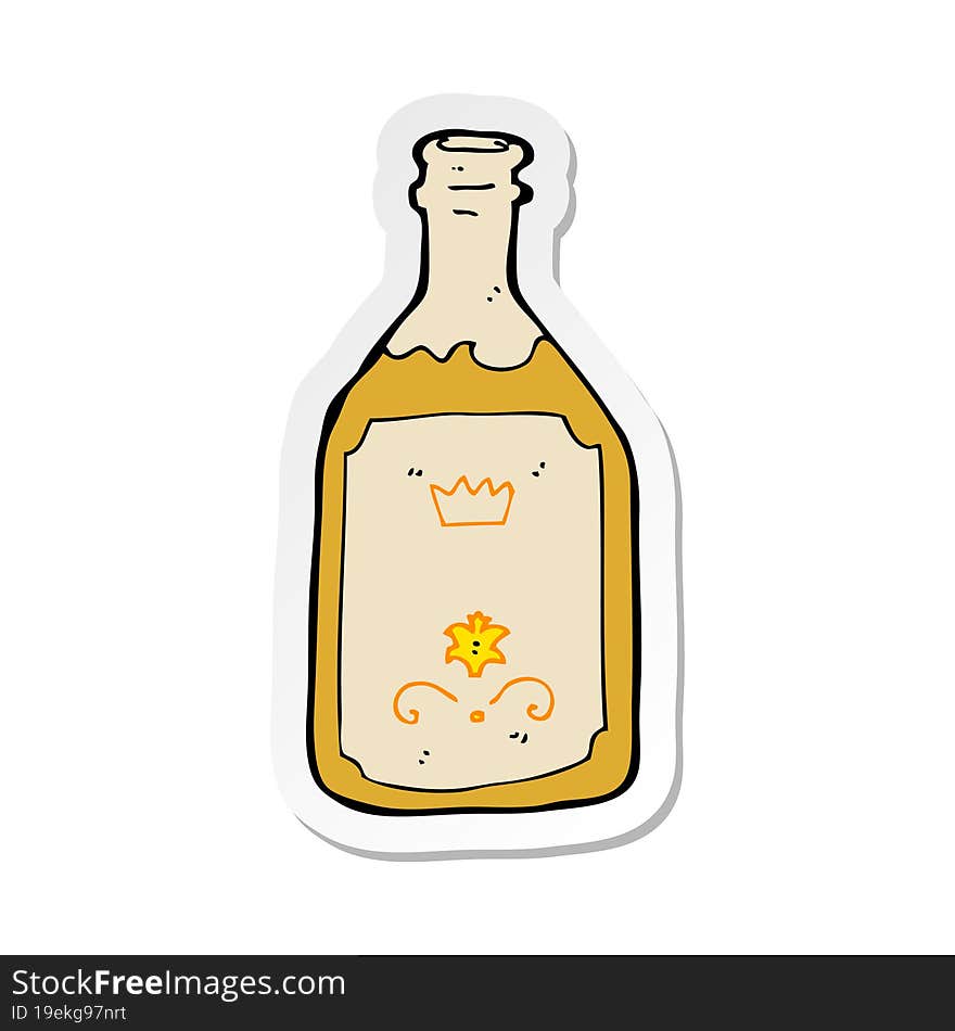 sticker of a cartoon drinks bottle