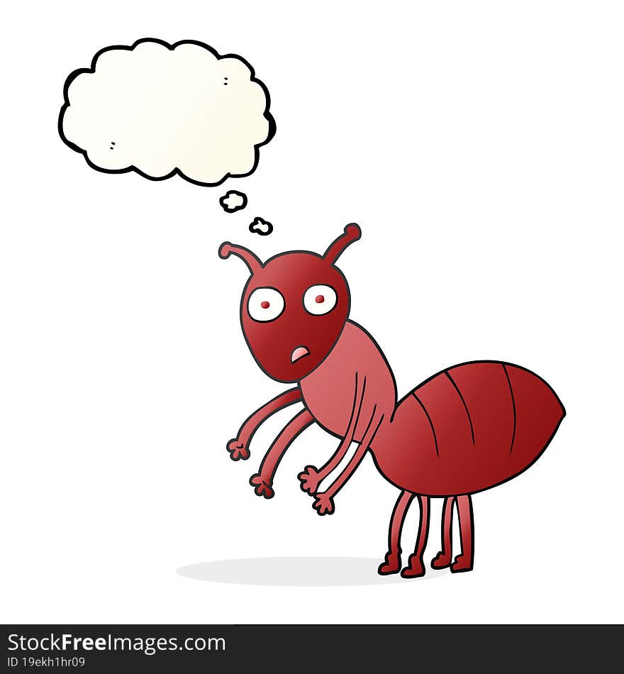 thought bubble cartoon ant