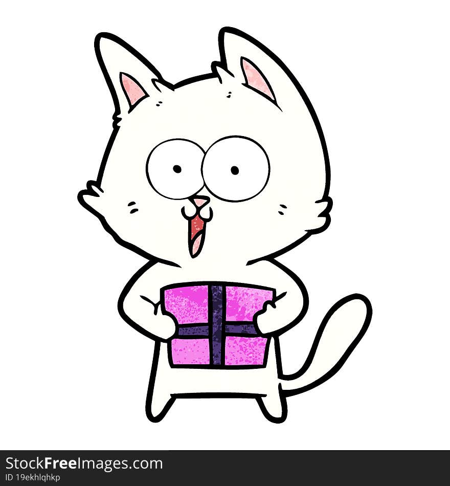 funny cartoon cat. funny cartoon cat