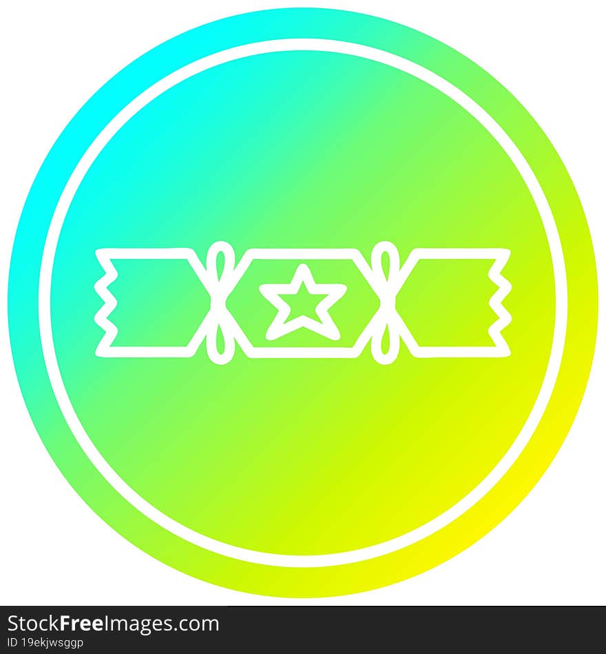 Christmas Cracker Circular In Cold Gradient Spectrum