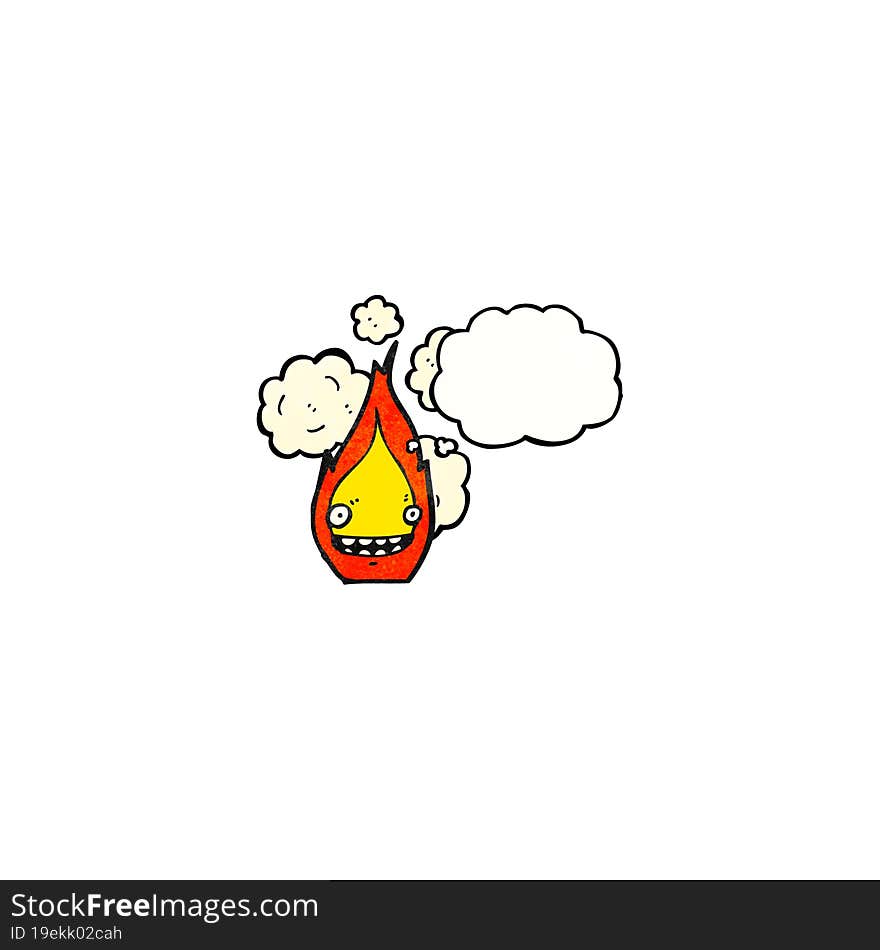 Flame Cartoon Character