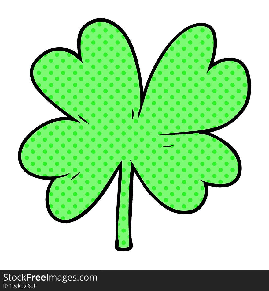 cartoon four leaf clover. cartoon four leaf clover