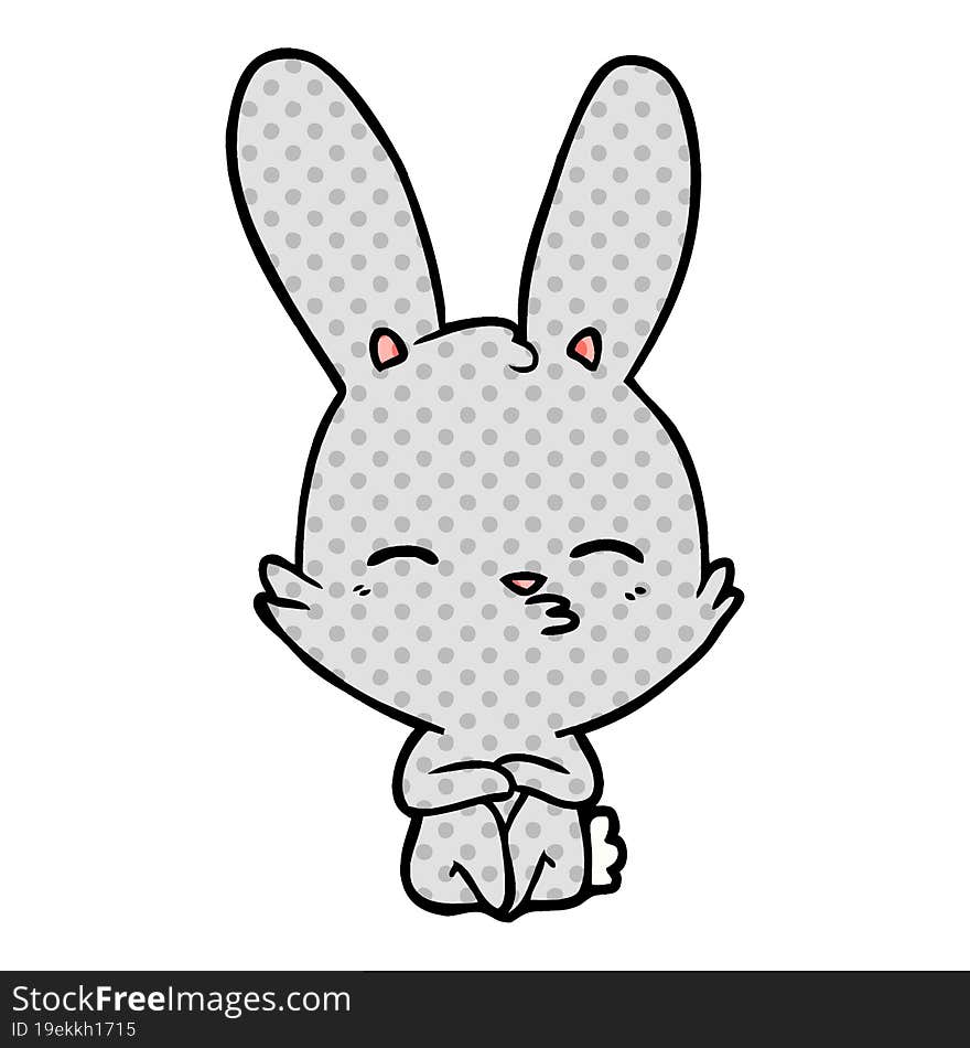 curious bunny cartoon. curious bunny cartoon