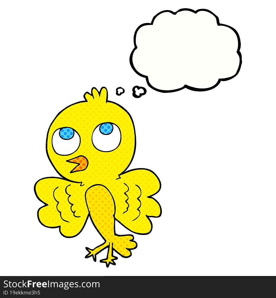 Thought Bubble Cartoon Bird