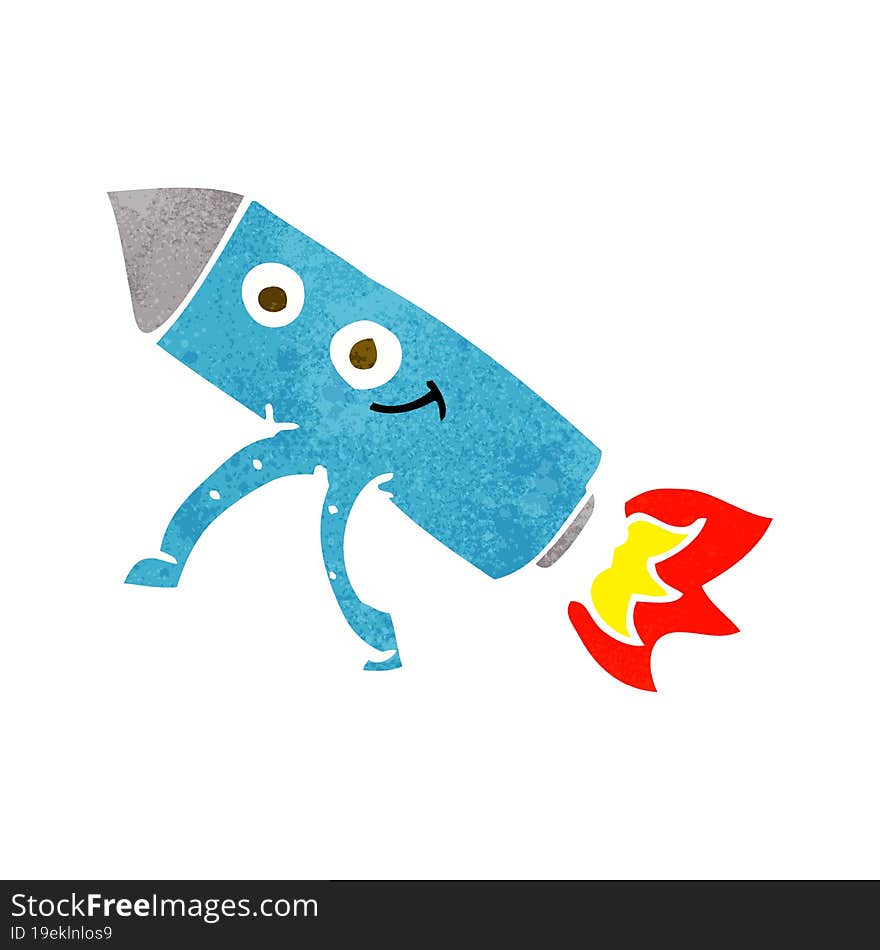 Cartoon Happy Rocket