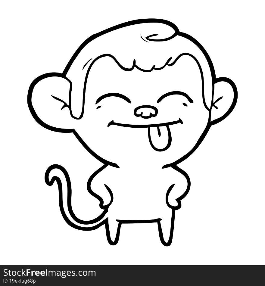 funny cartoon monkey. funny cartoon monkey