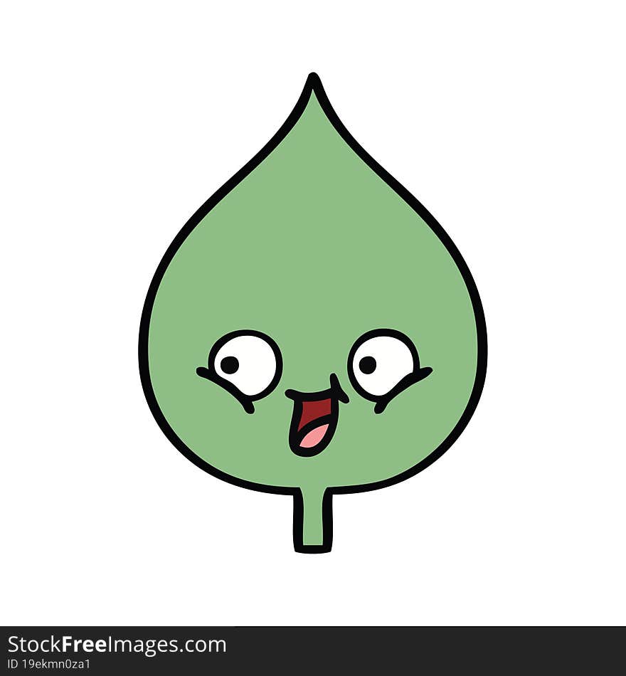 Cute Cartoon Expressional Leaf