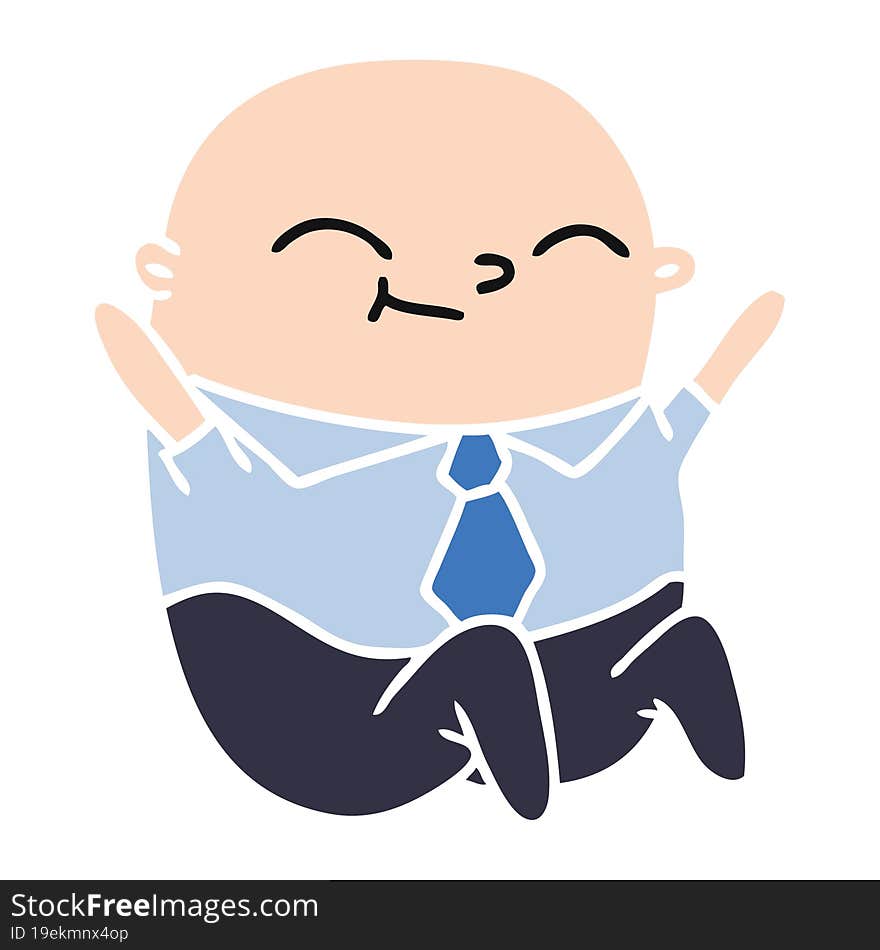 Cartoon Of Kawaii Bald Man