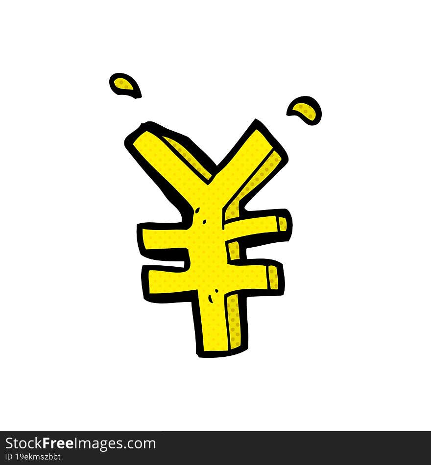 Cartoon Yen Symbol