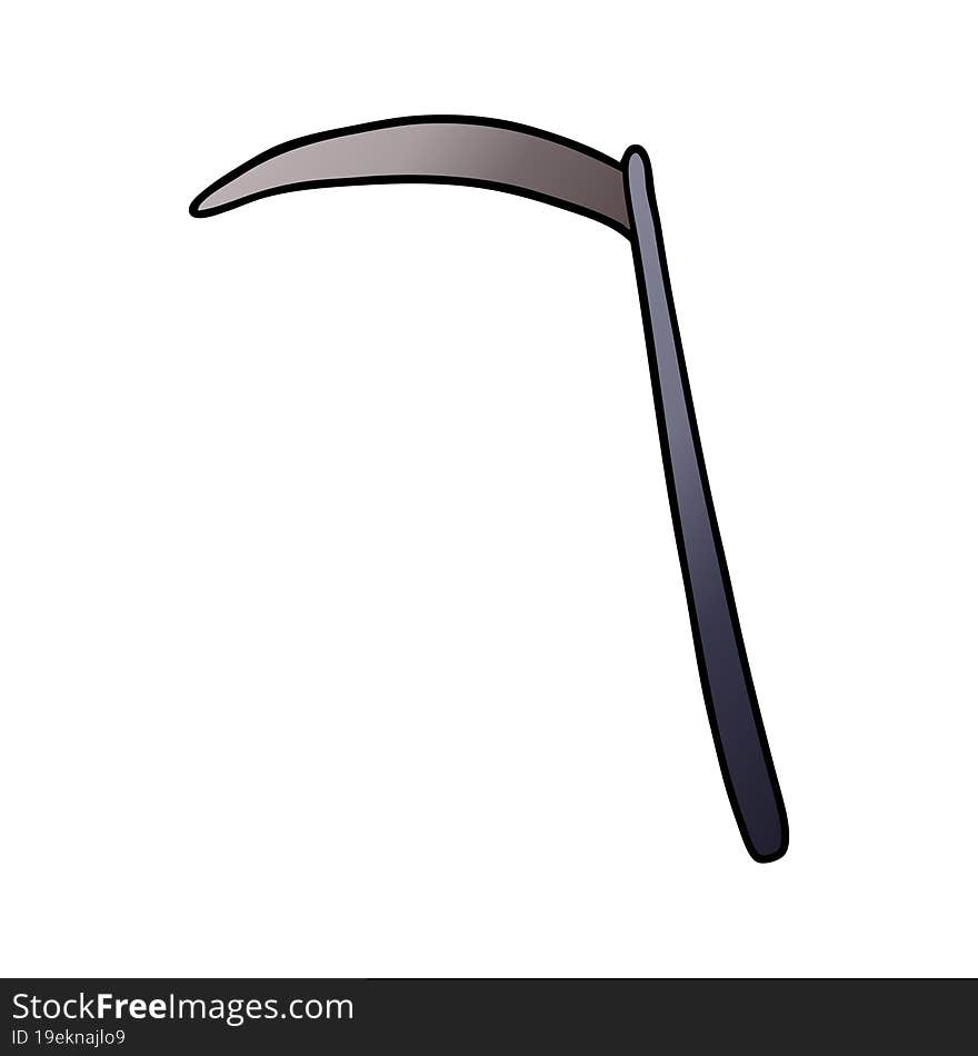 cartoon scythe. cartoon scythe