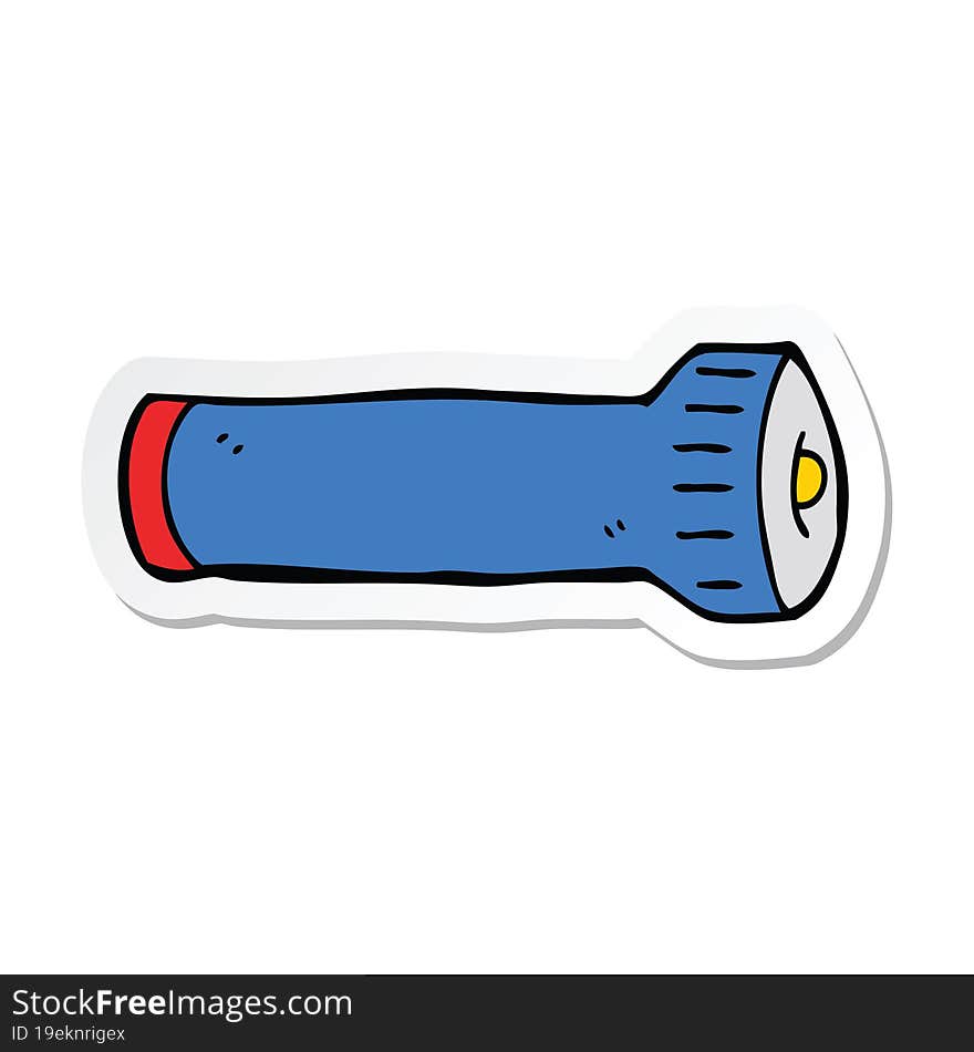 sticker of a cartoon torch