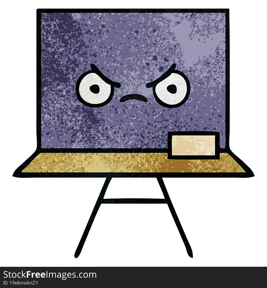 Retro Grunge Texture Cartoon Chalkboard