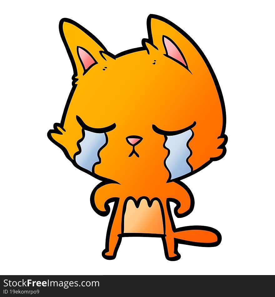 crying cartoon cat. crying cartoon cat