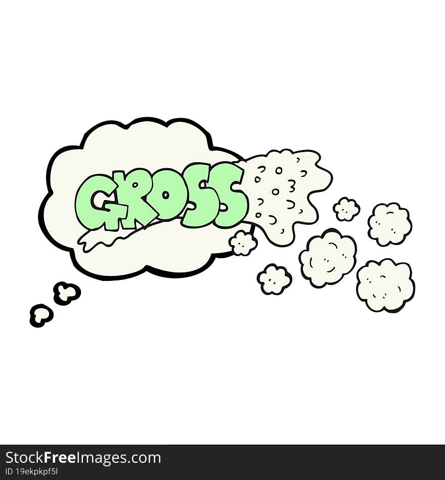 Gross Thought Bubble Cartoon