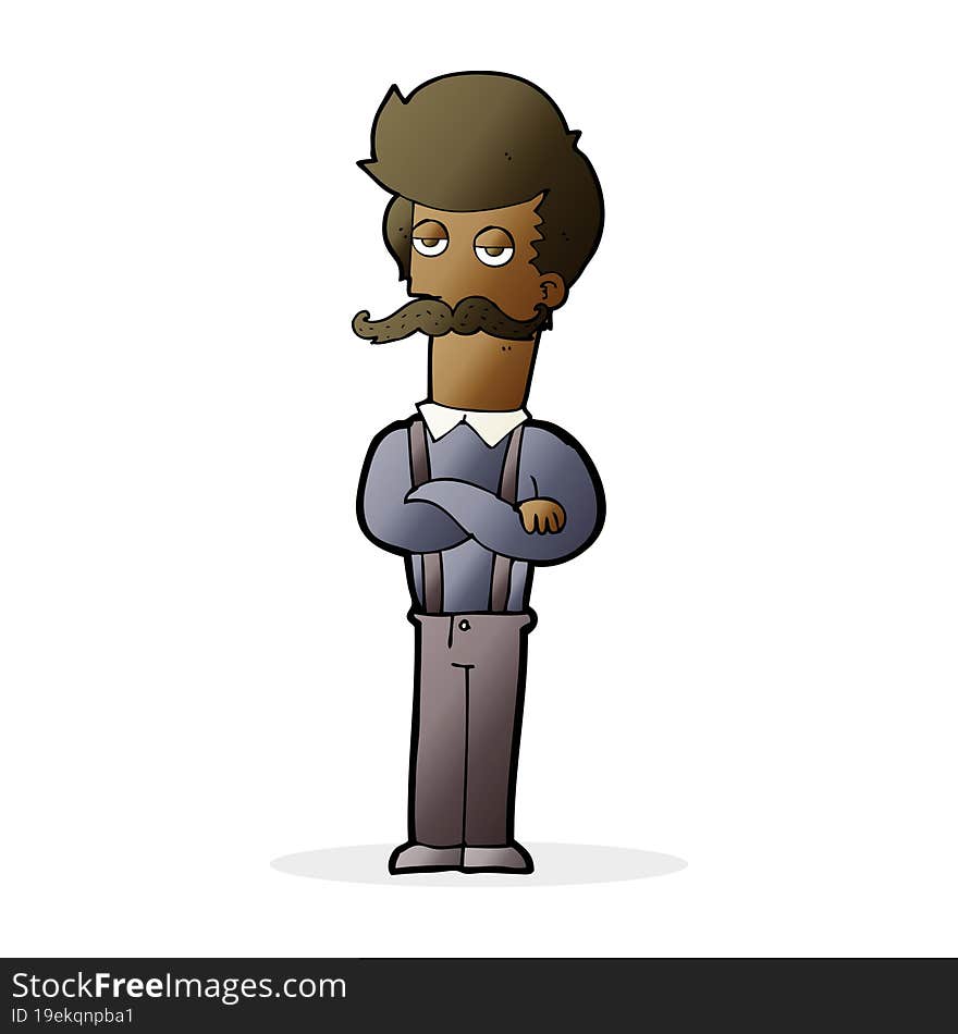 Cartoon Man With Mustache