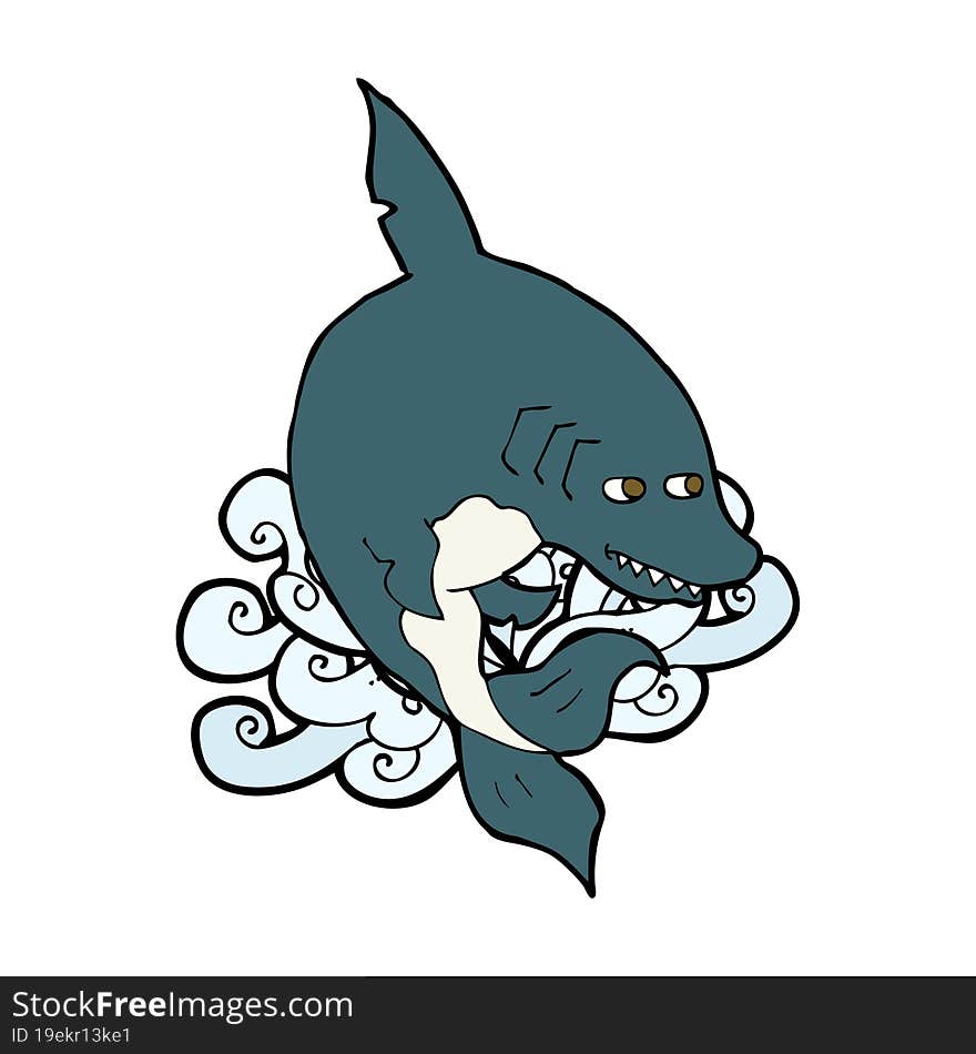 funny cartoon shark