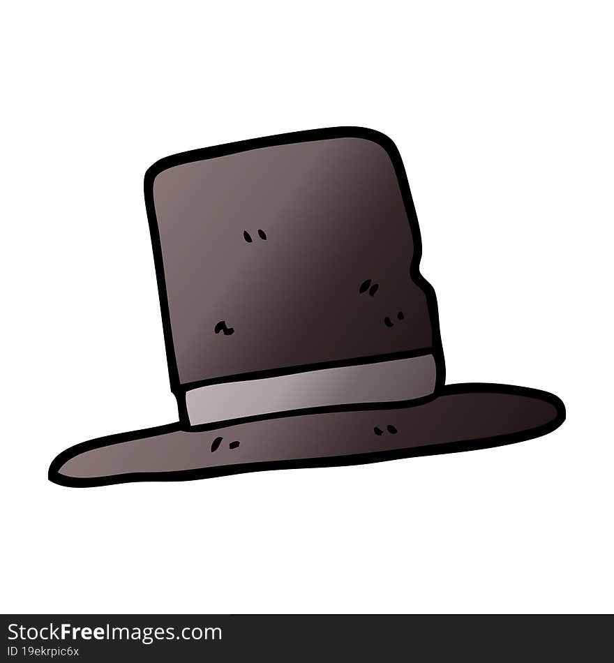 vector gradient illustration cartoon top hat