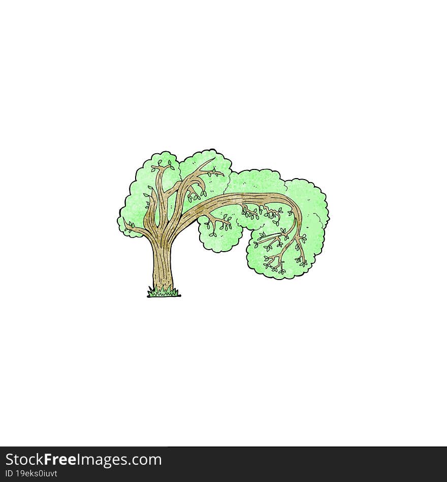 cartoon twisty tree