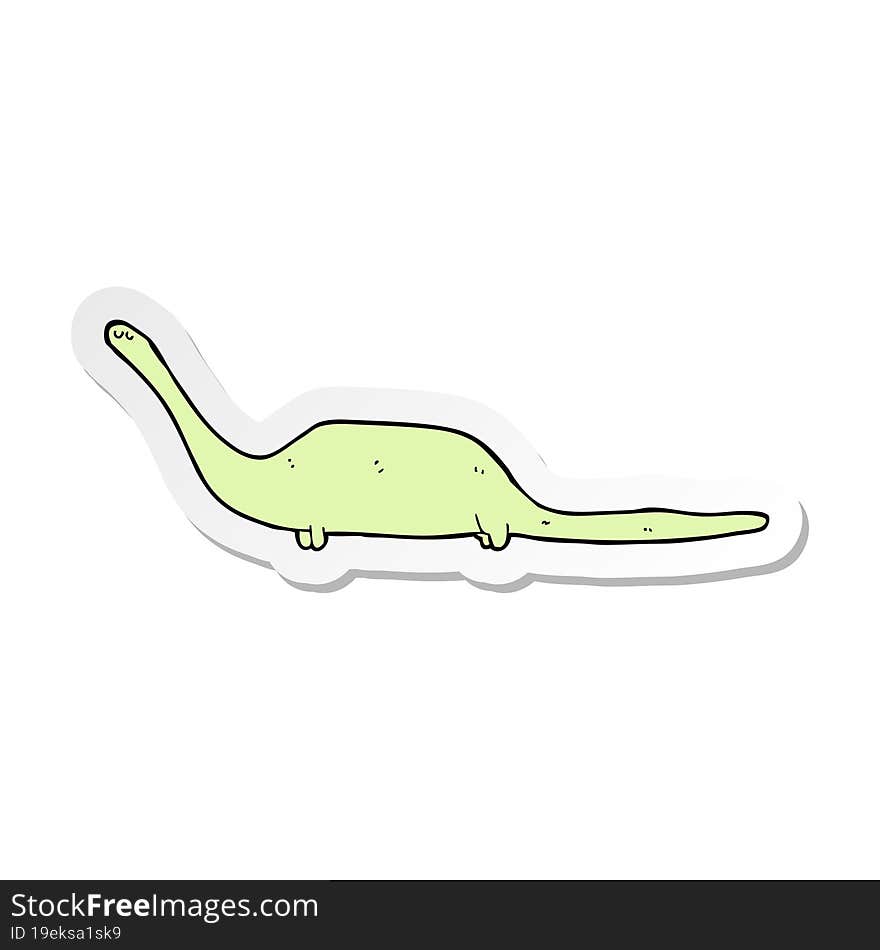 sticker of a cartoon dinosaur