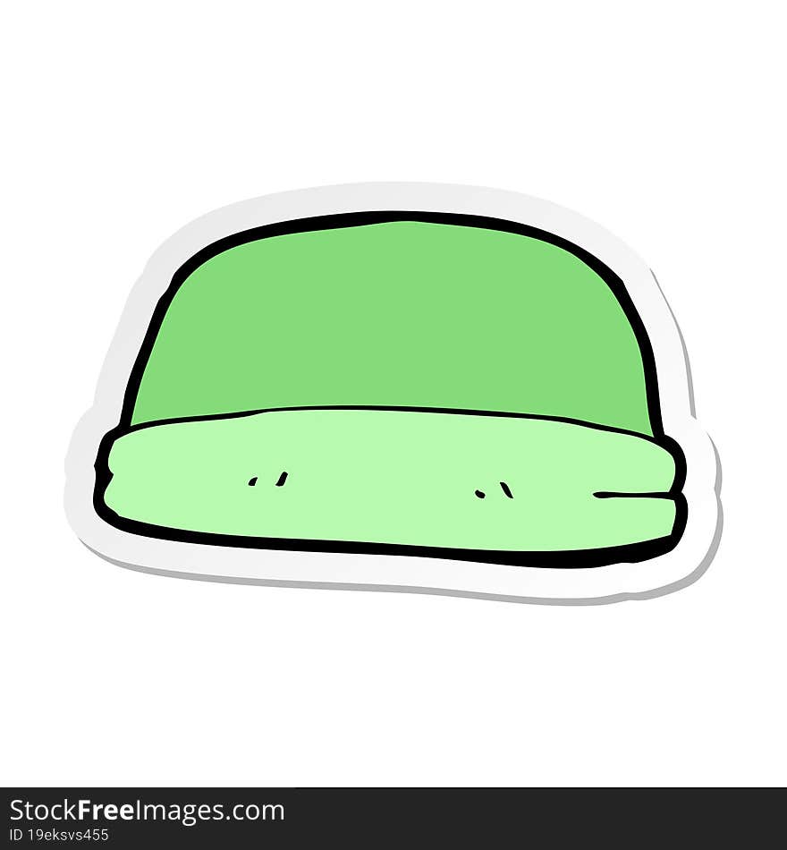 sticker of a cartoon hat