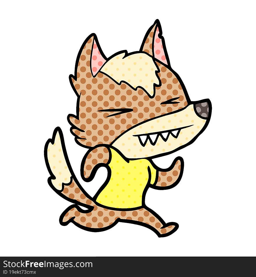 angry wolf cartoon. angry wolf cartoon