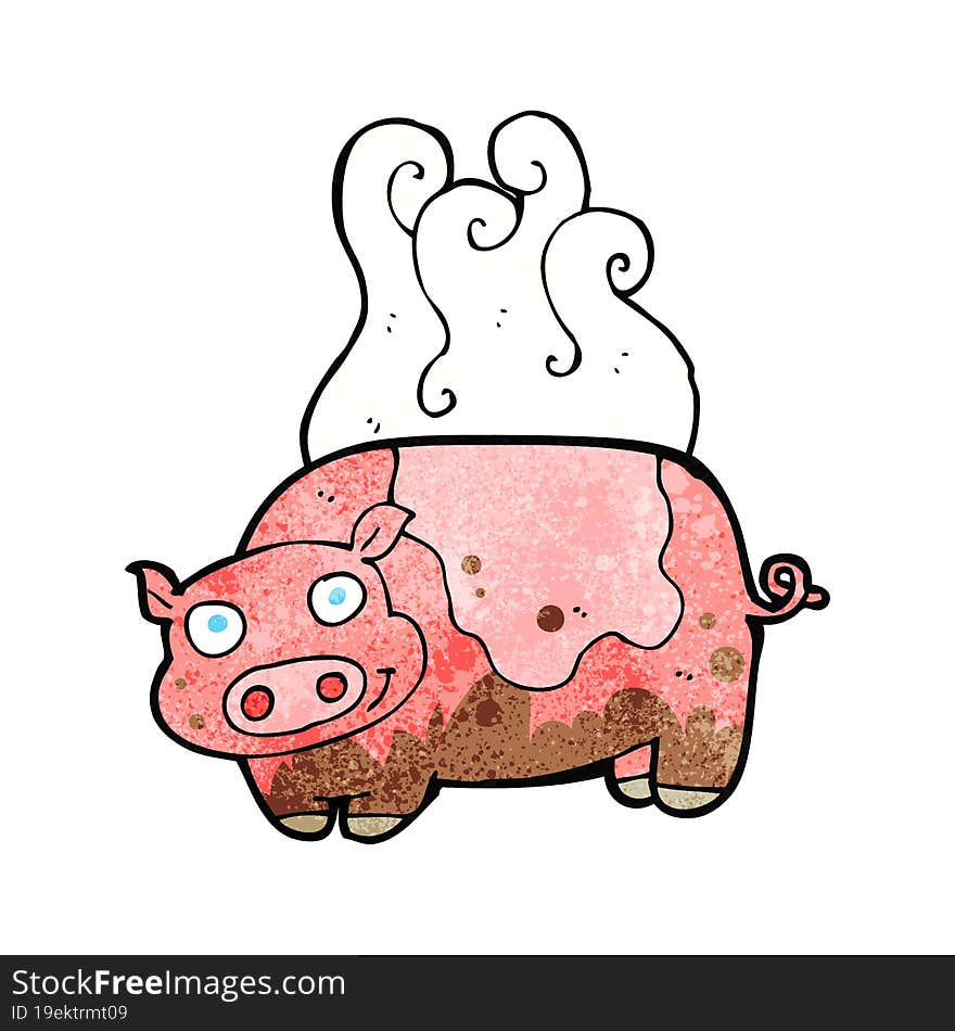 cartoon muddy pig