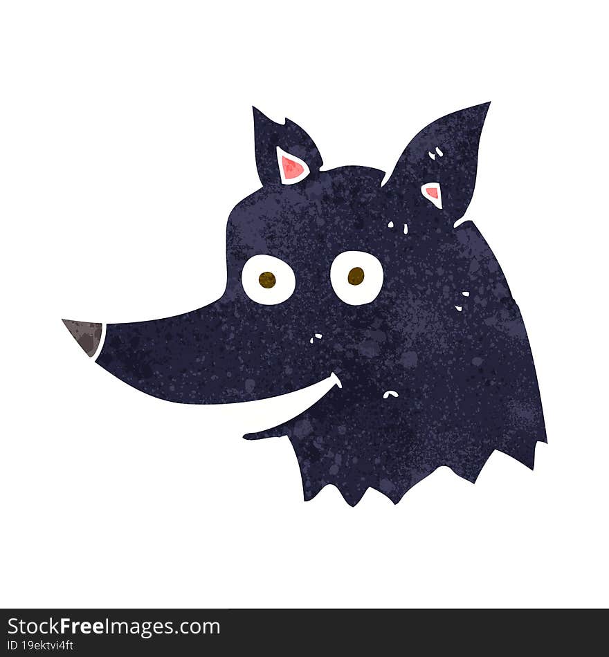 cartoon wolf head