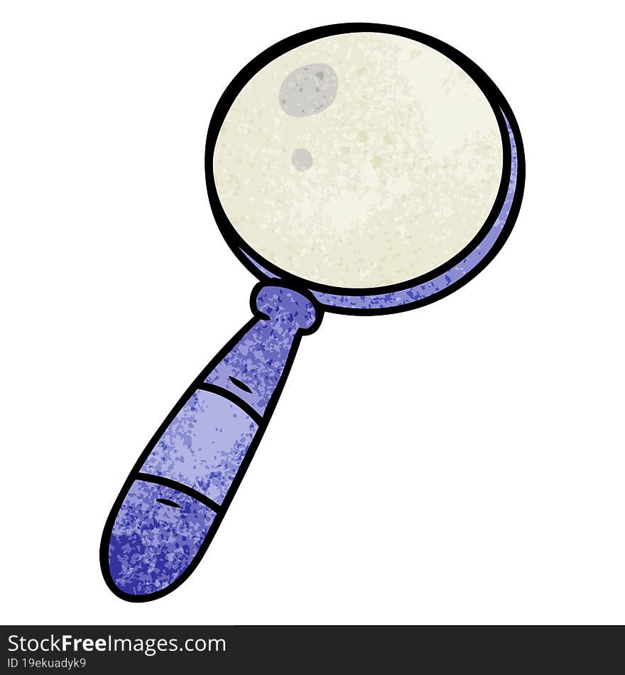 textured cartoon doodle of a magnifying glass