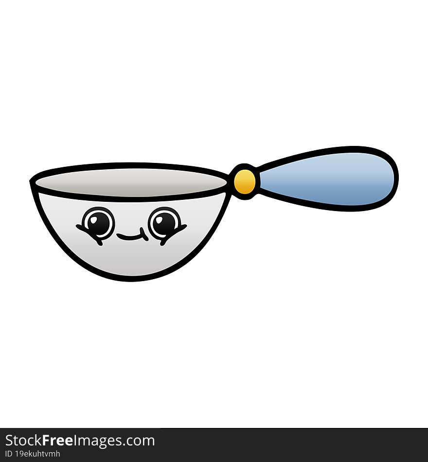 gradient shaded cartoon measuring spoon