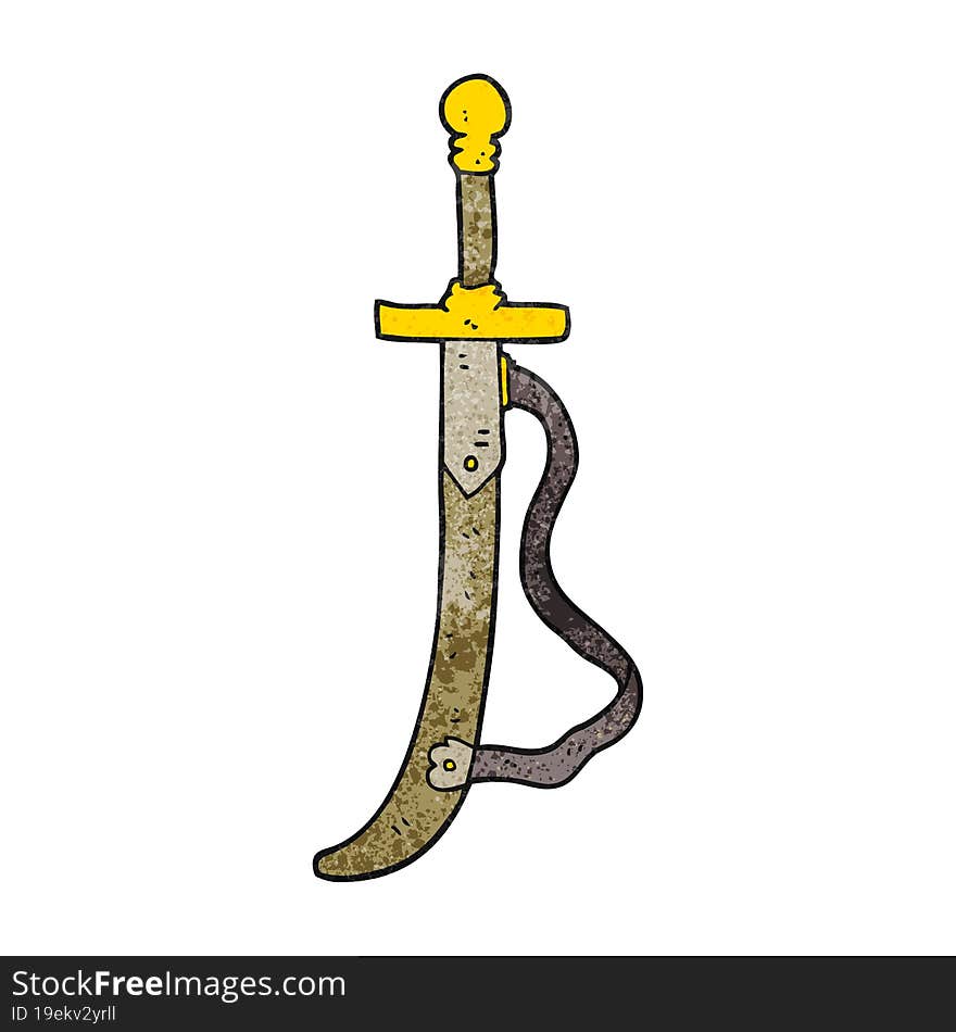 textured cartoon sword