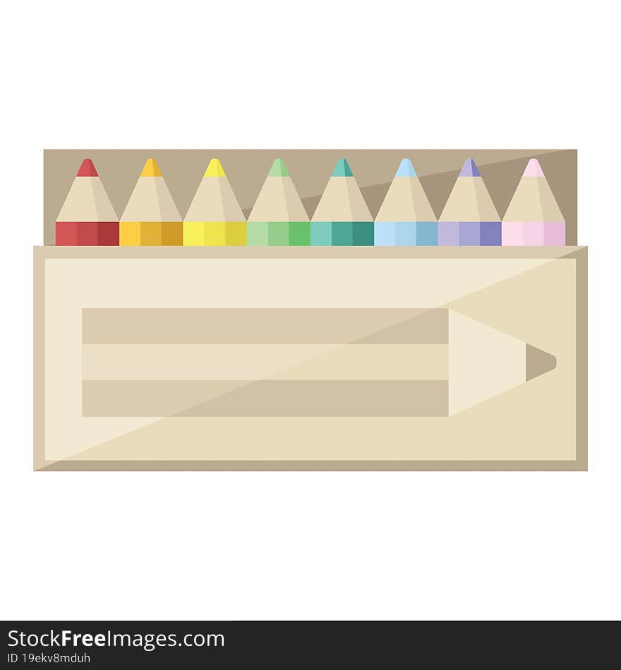 pack of coloring pencils graphic icon