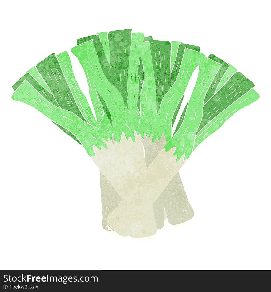 Retro Cartoon Leeks