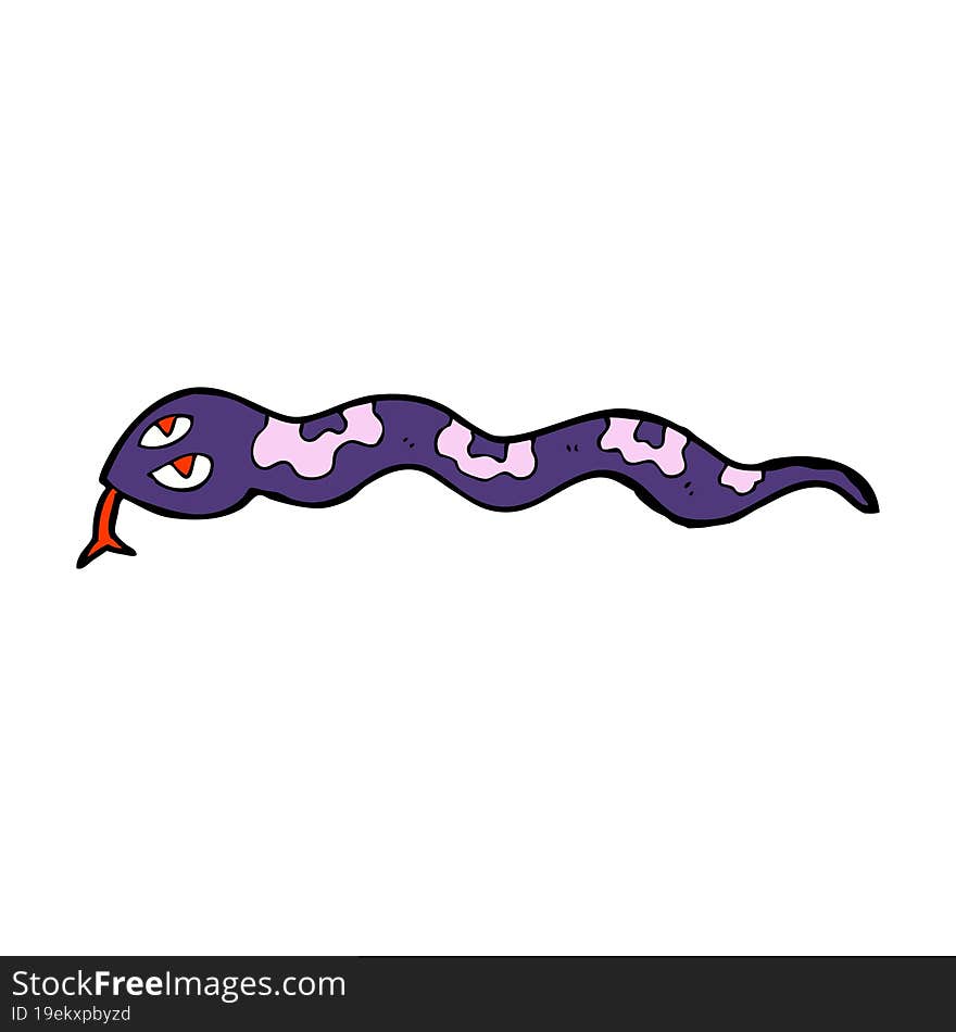 Cartoon Hissing Snake