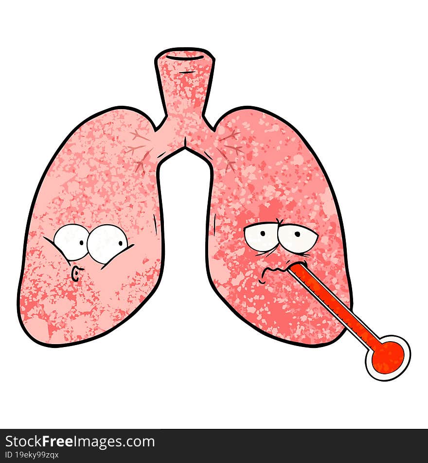 cartoon unhealthy lungs. cartoon unhealthy lungs