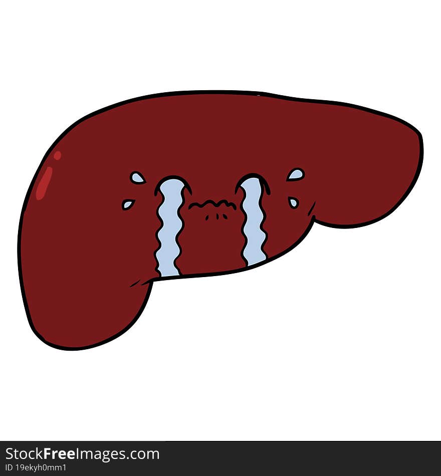 cartoon liver. cartoon liver