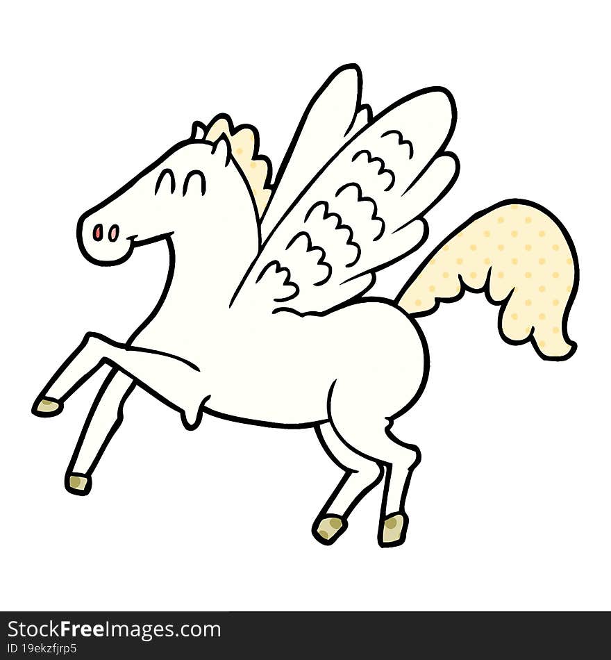 cartoon winged horse. cartoon winged horse