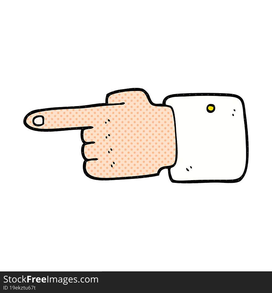 cartoon pointing hand