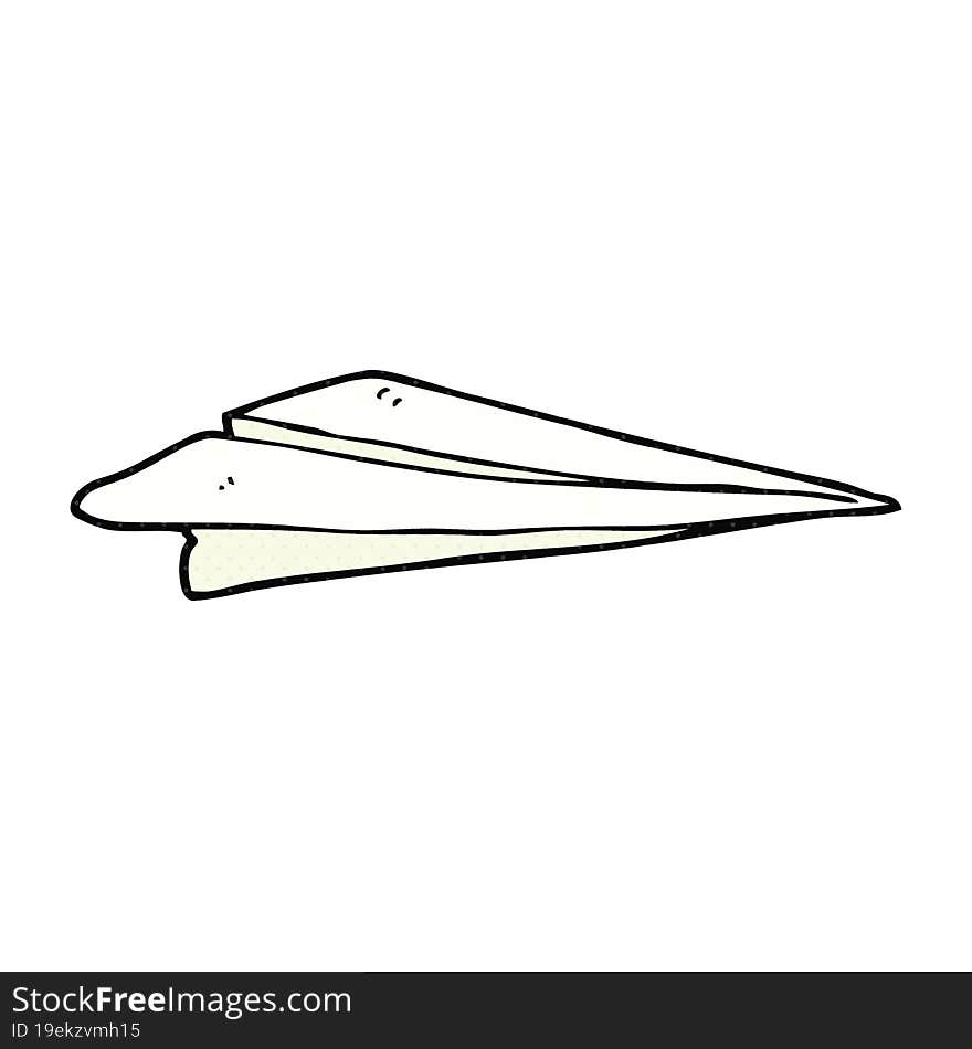 cartoon paper airplane