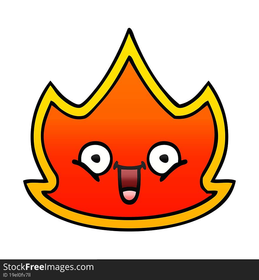 gradient shaded cartoon fire