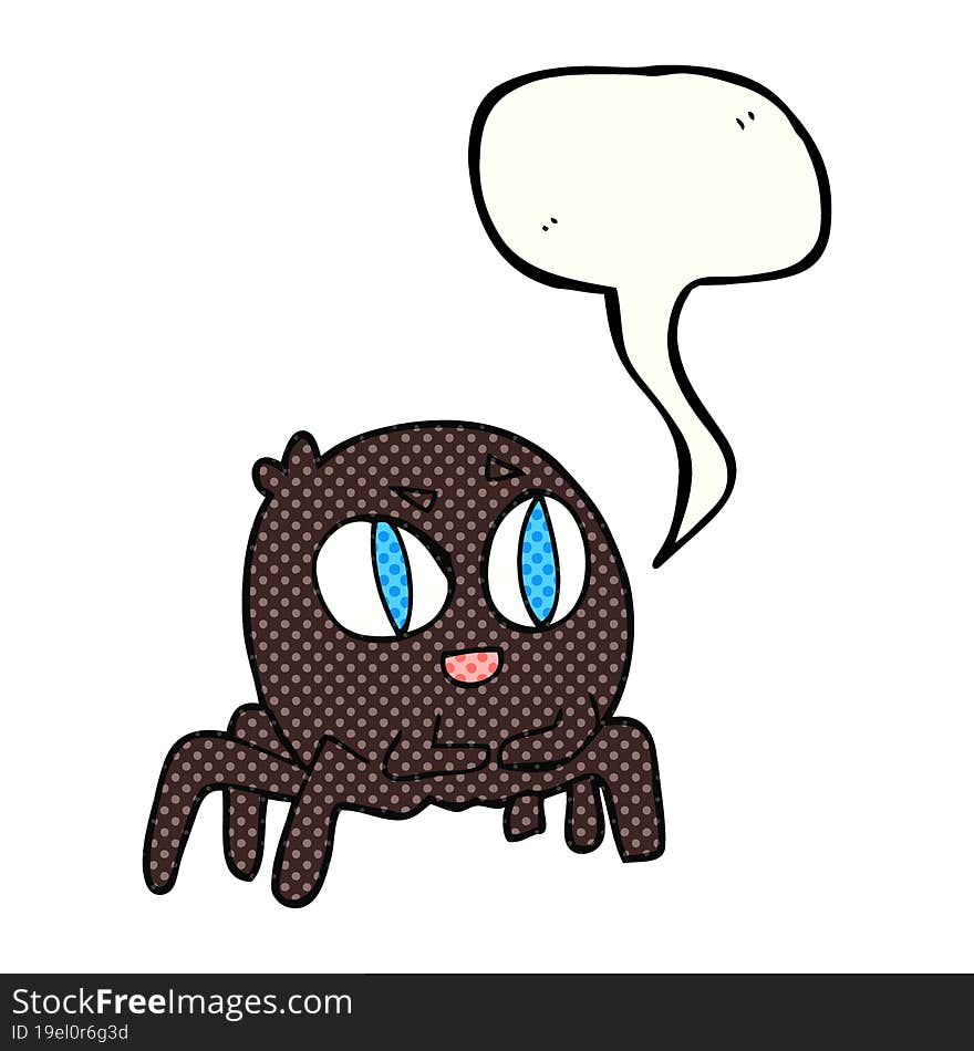 Comic Book Speech Bubble Cartoon Spider