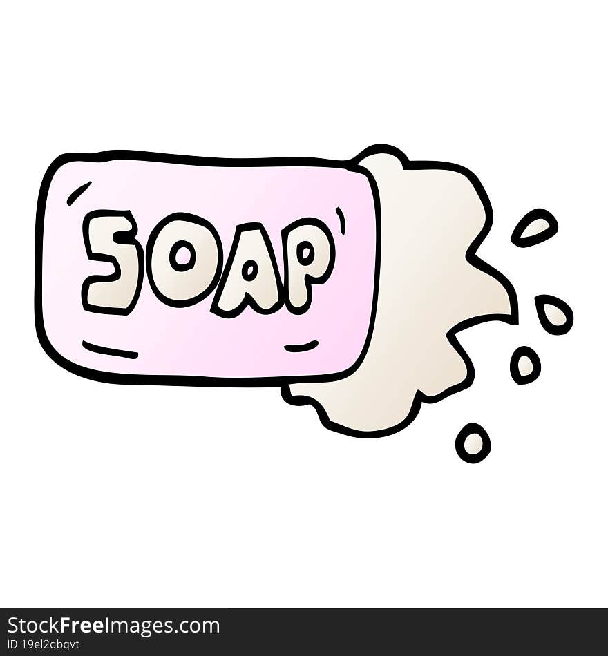 cartoon doodle bar of soap