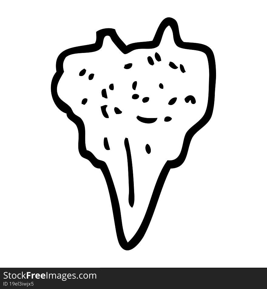 black and white cartoon dog tooth