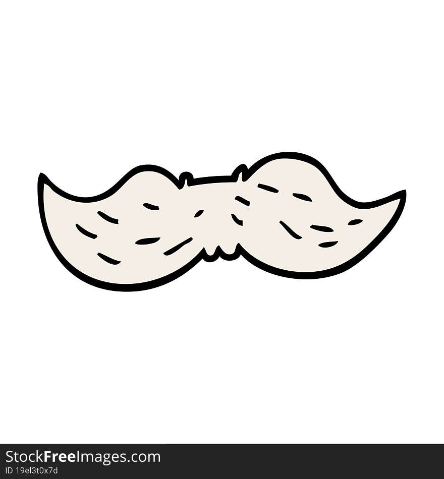 Cartoon Doodle Mans Mustache