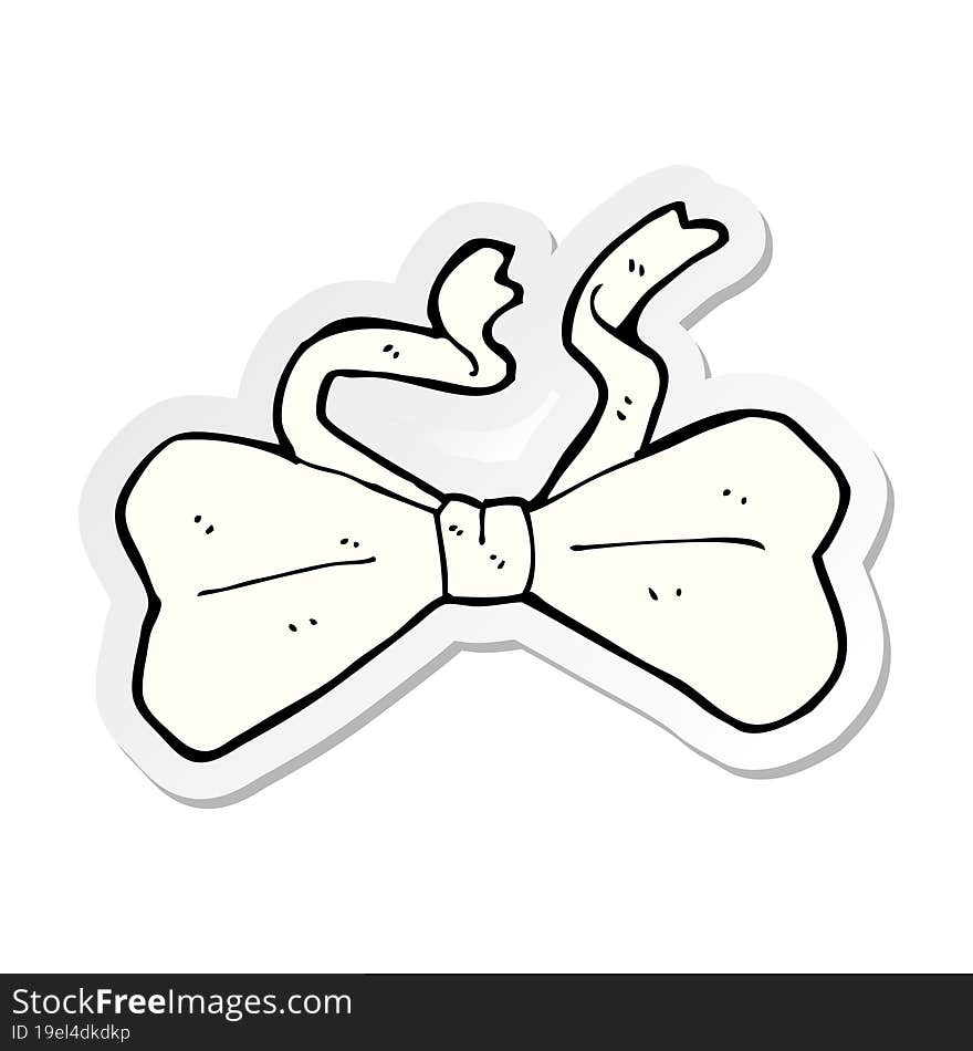 sticker of a cartoon bow tie