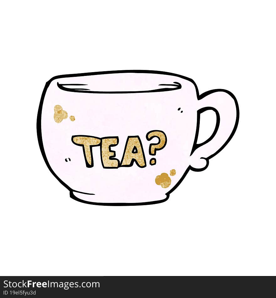 cartoon cup of tea