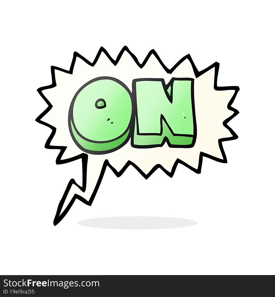 Speech Bubble Cartoon On Symbol