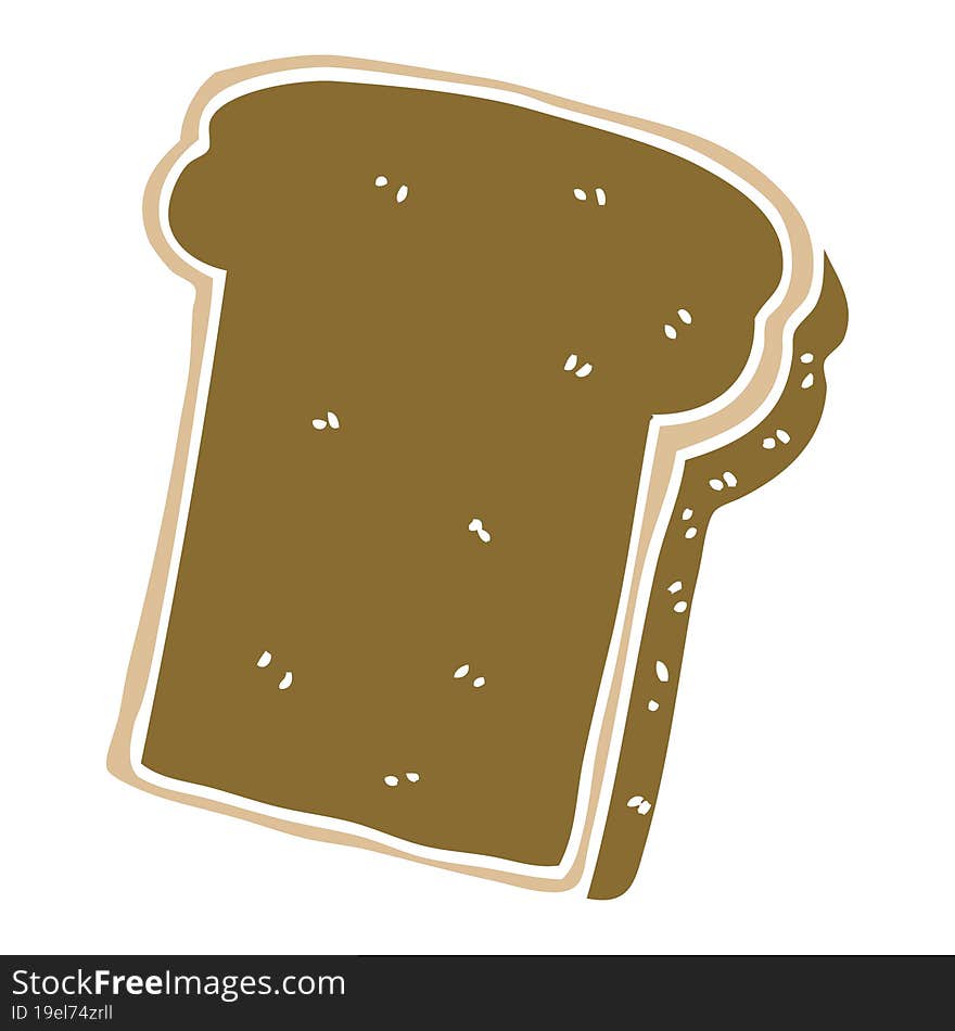 cartoon doodle slice of bread