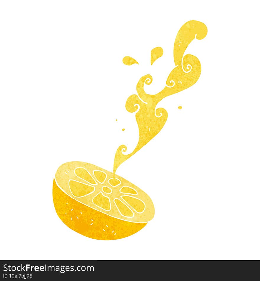 retro cartoon lemon